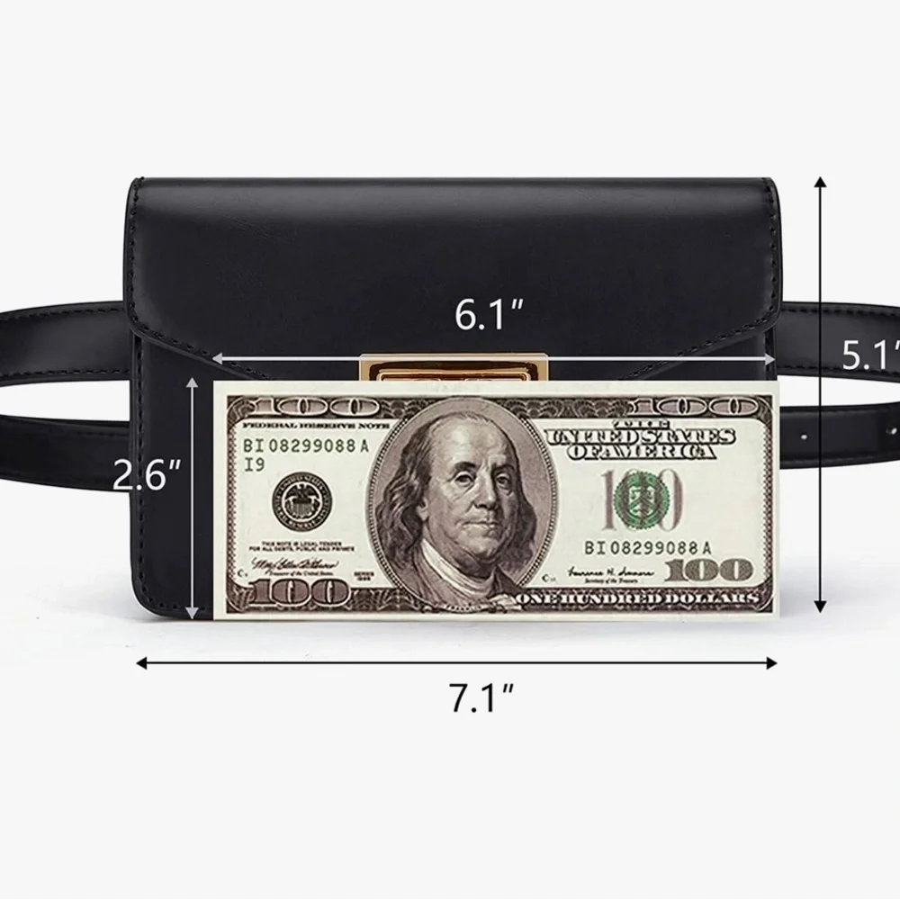 Black crossbody / Fanny pack - Picture 5 of 7